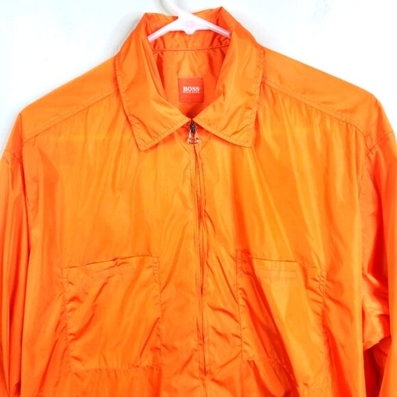 Boss Hugo Boss Mens Italian Made Dual Chest Pocket Full Zip Windbreaker Jacket M - Picture 2 of 8